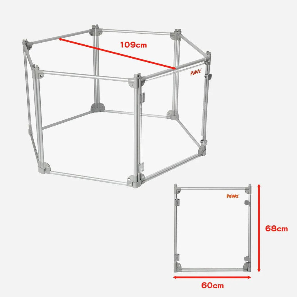 Pet Playpen Transparent Acrylic Clear Folding Dog Fence Kennel