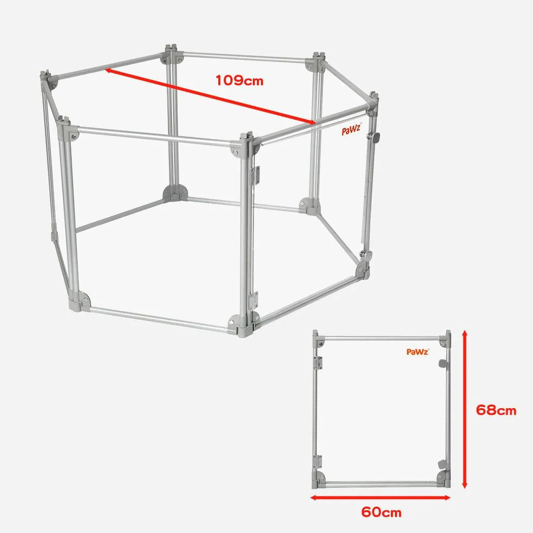 Pet Playpen Transparent Acrylic Clear Folding Dog Fence Kennel
