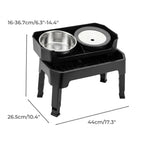 Raised Dog Bowls Adjustable Elevated Feeder Slow Feeder Lick Mat Foldable