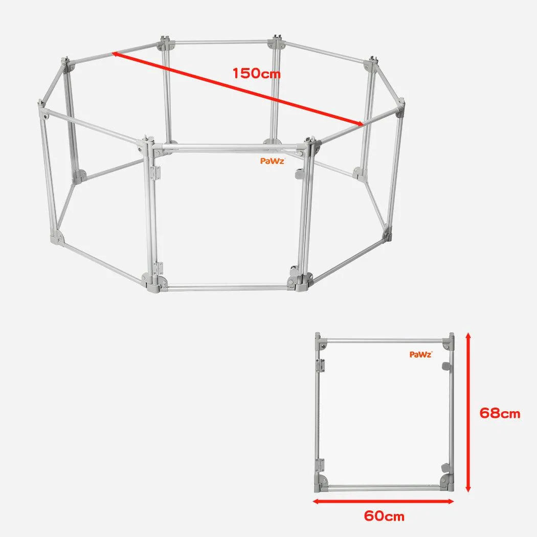 Pet Playpen Transparent Acrylic Clear Folding Dog Fence Kennel