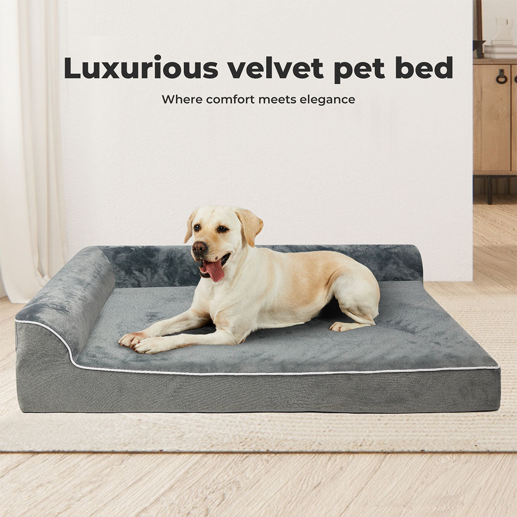 Orthopedic Dog Bed with Memory Foam Cushion - Washable Cover