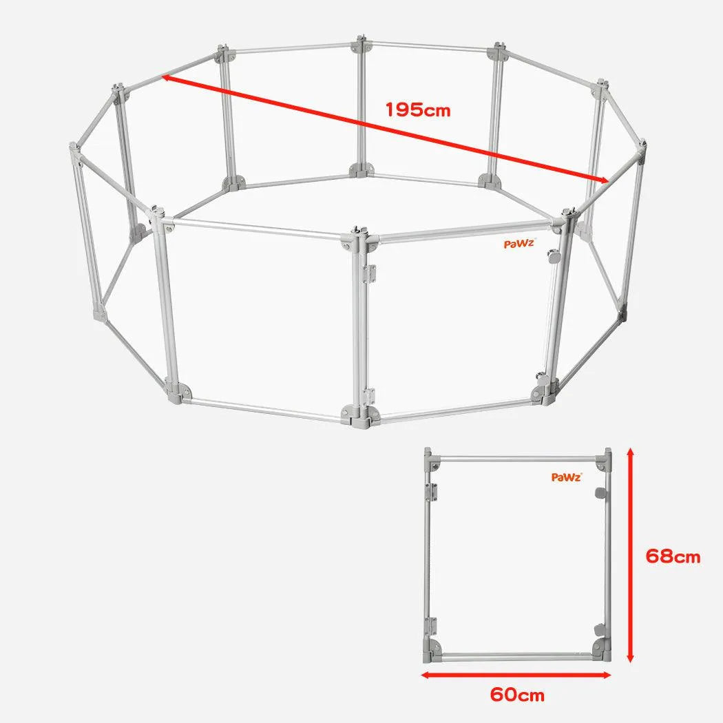Pet Playpen Transparent Acrylic Clear Folding Dog Fence Kennel