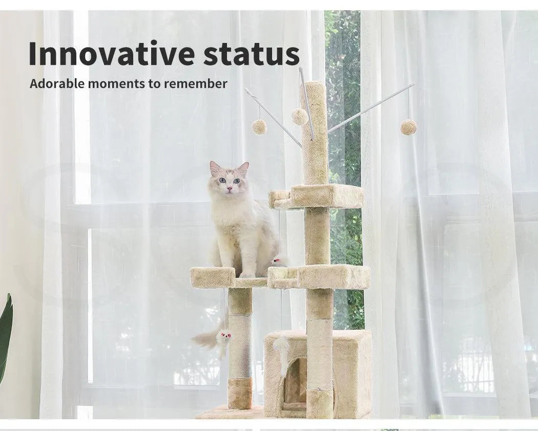 Cat Tree Scratcher Playground 210cm