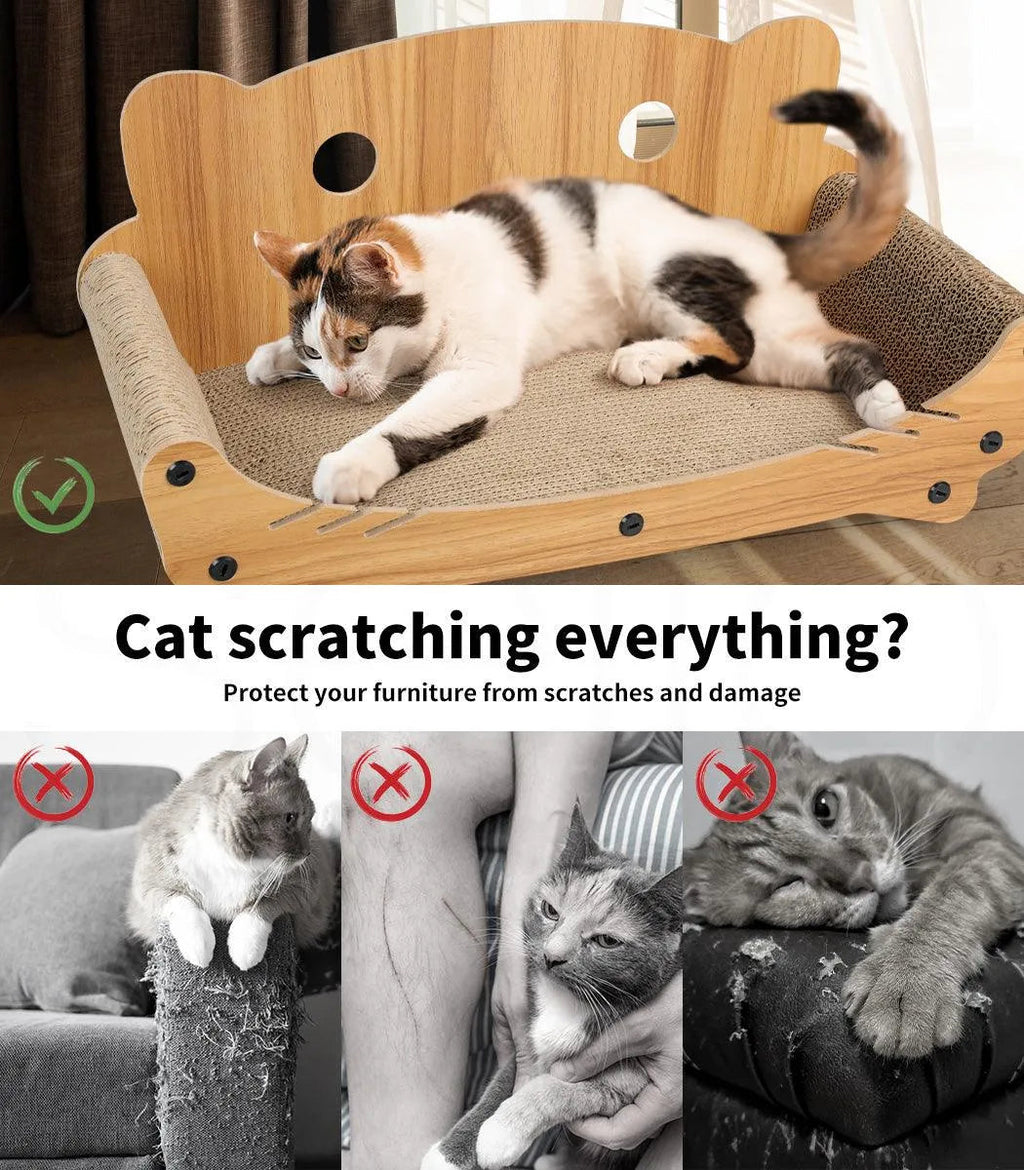 Cat Kitten Claw Scratching Board Post Scratcher Corrugated Cardboard