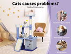Cat Tree Post Scratching Multi-Level - Blue