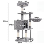 Cat Tree Cat Tower Multi-Level Cat Bed Cat Scratching Post 125cm
