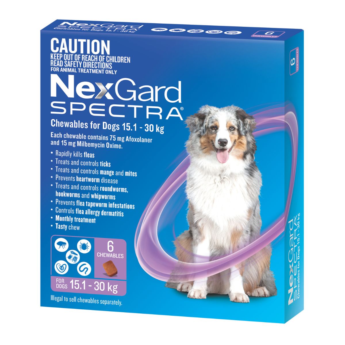 NexGard Spectra Dogs 15.1-30kg 6pk