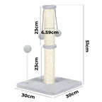 Cat Scratcher Tower Scratching Post Natural Sisal Kitten 3 Ball Toys 51cm