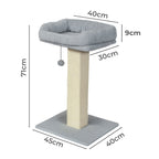 Cat Scratcher Big Perch Bed Scratching Post Natural Sisal Condo House 71cm