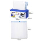 Pawz Cat Litter Bags 45 x 50cm 10kg 2Rolls 40ct Drawstring HDPE White Blue