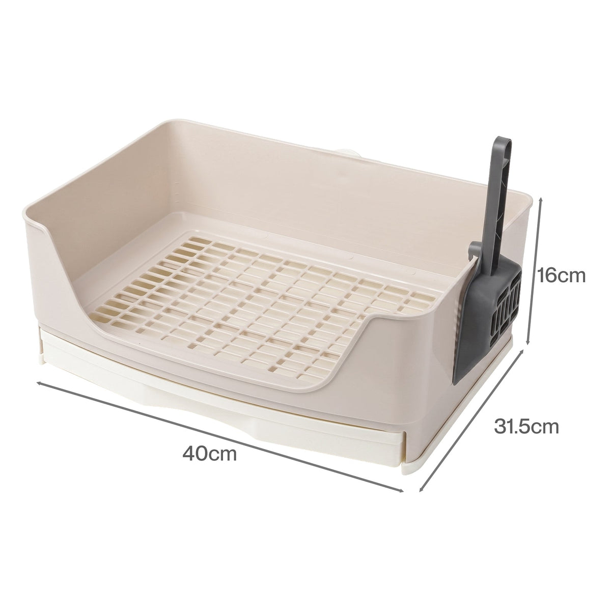 Rabbit Litter Tray Drawer Box Easy-Clean Secure for Indoor Cage Use Brown