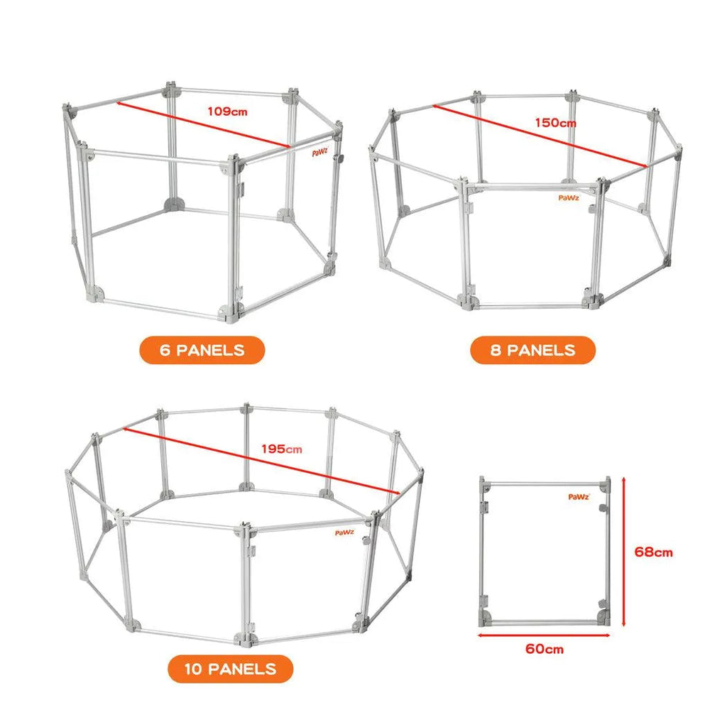 Pet Playpen Transparent Acrylic Clear Folding Dog Fence Kennel