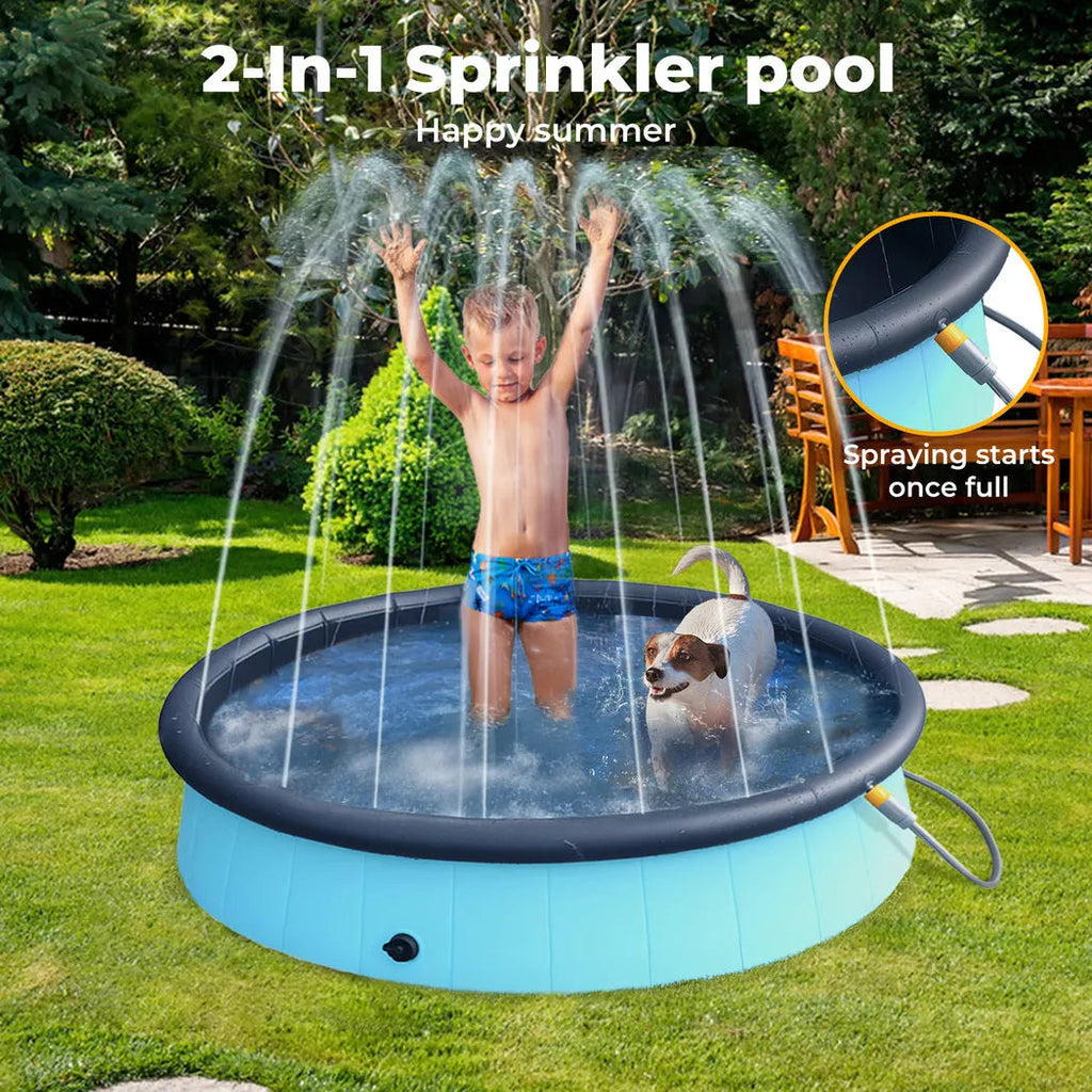 Pet Dog Pool – Folding 2-in-1 Splash Bath Tub