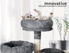 Cat Scratching Post Tower House Grey 141cm
