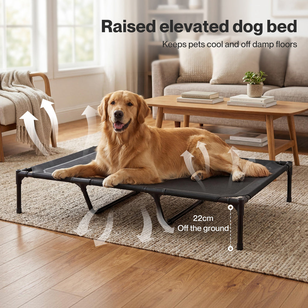 Pawz Elevated Dog Bed Heavy Duty Portable Cot  Waterproof Pet Raised Bed XL Size