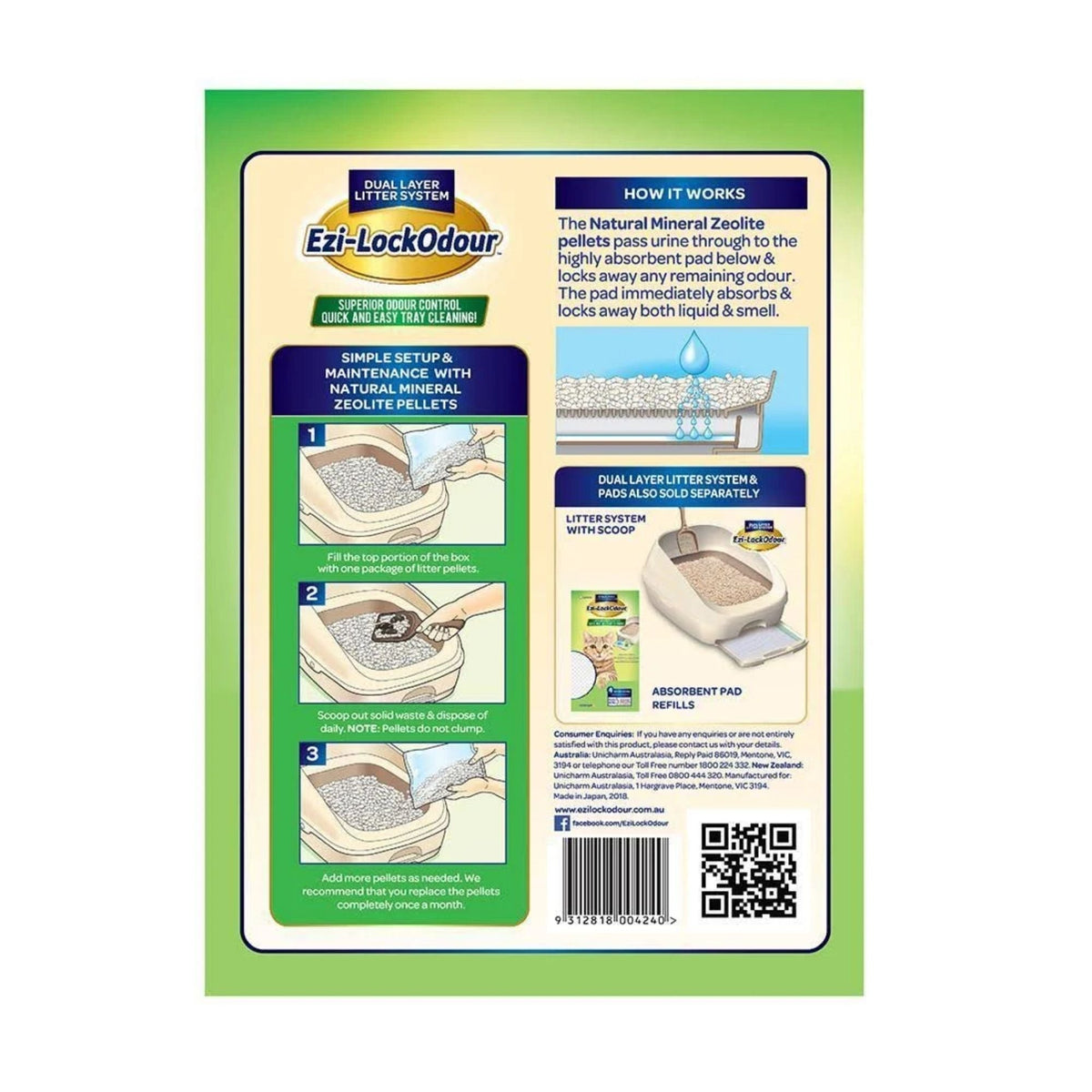Ezi Lockodour 2kg Natural Mineral Zeolite Pellets