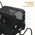 Pet Stroller Bike Trailer Stroller Foldable Pet Trailer 2-IN-1 Outdoor With Sunroof