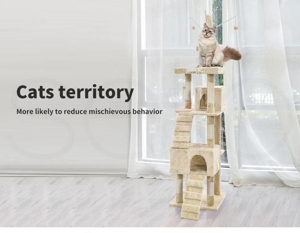 Cat Tree Scratcher Playground 210cm