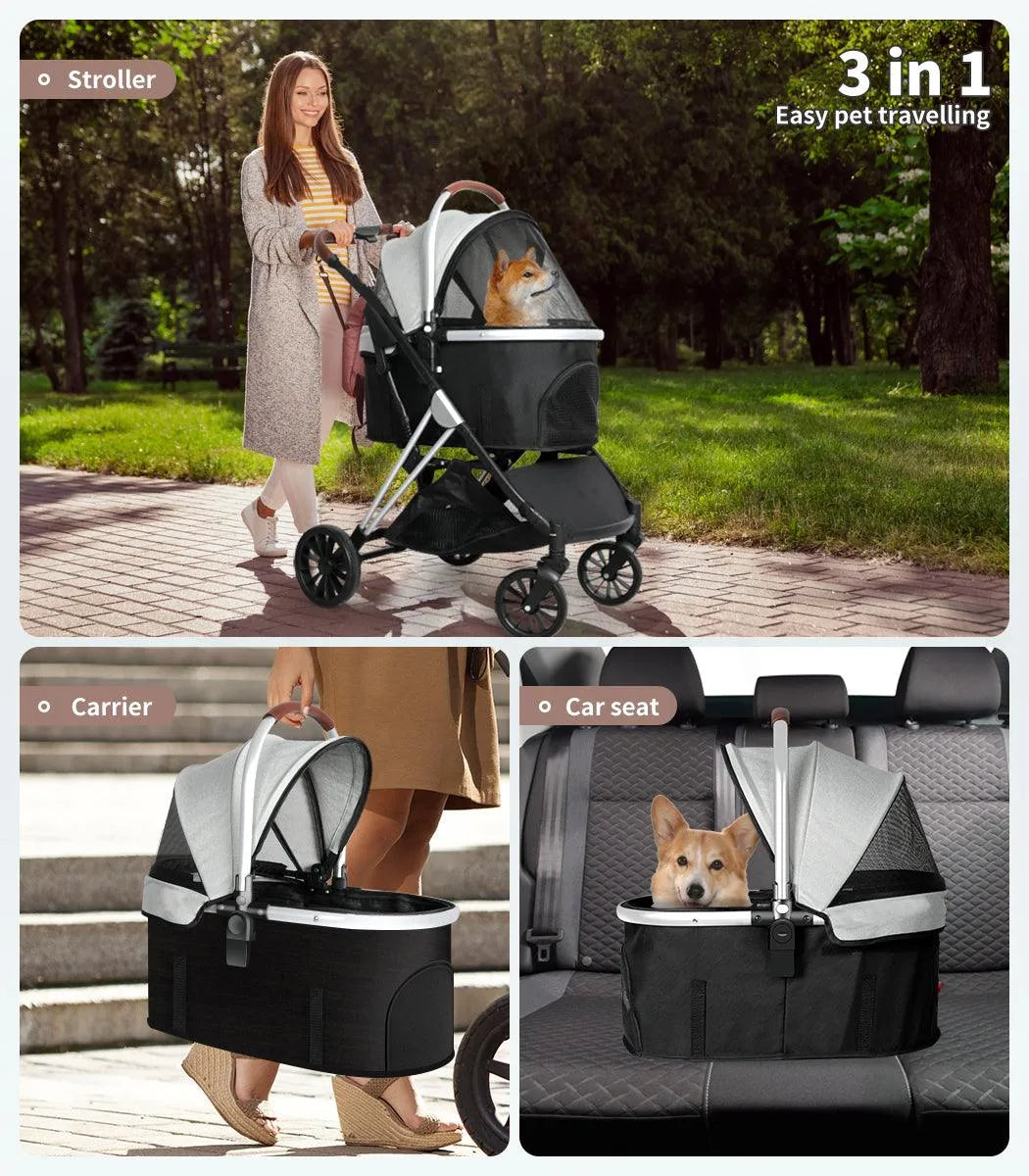 4 Wheels Pet Stroller Deluxe