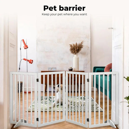 Wooden Pet Gate - White