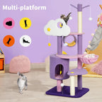 Cat Tree Condo Scratching Post Multi-Level - Purple