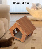 Cat Scratching Board Corrugated Cardboard - House