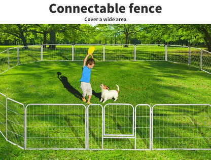 8 Panel Dog Playpen White
