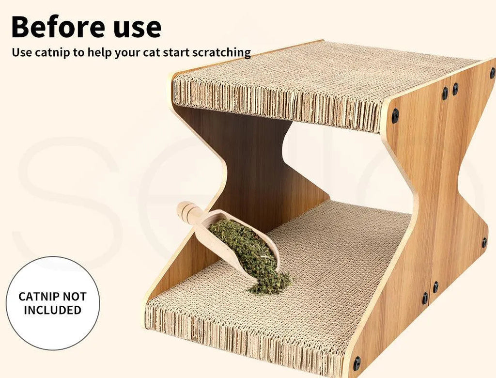 Cat Scratching Scratcher Board Cat Tree Pad Lounge Toy Corrugated Cardboard