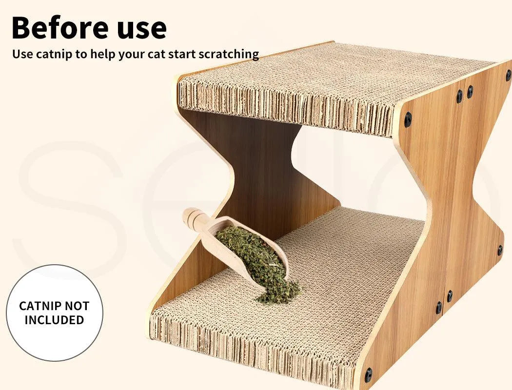Cat Scratching Scratcher Board Cat Tree Pad Lounge Toy Corrugated Cardboard