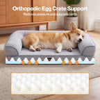 Cooling Orthopedic Dog Bed Waterproof Lining Washable Memory Foam Pet Bed