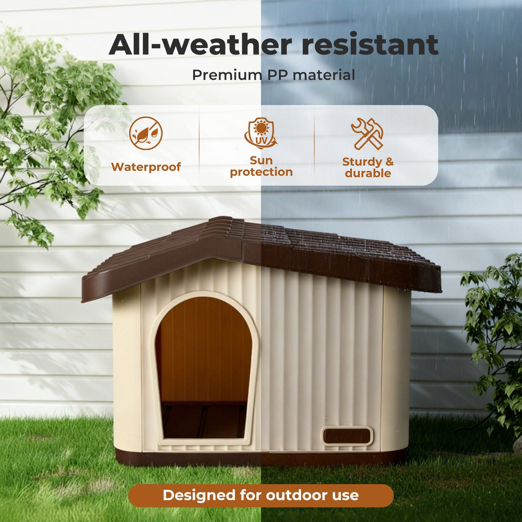 Dog Cage for Small Dogs Outdoor Weather-Resistant Kennel with Vent 75cm