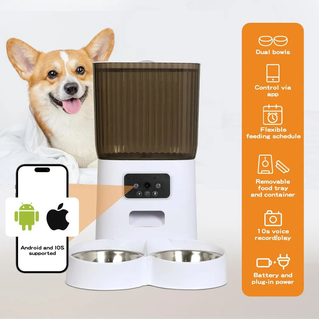 5L Automatic Pet Feeder with Camera & Wi-Fi App