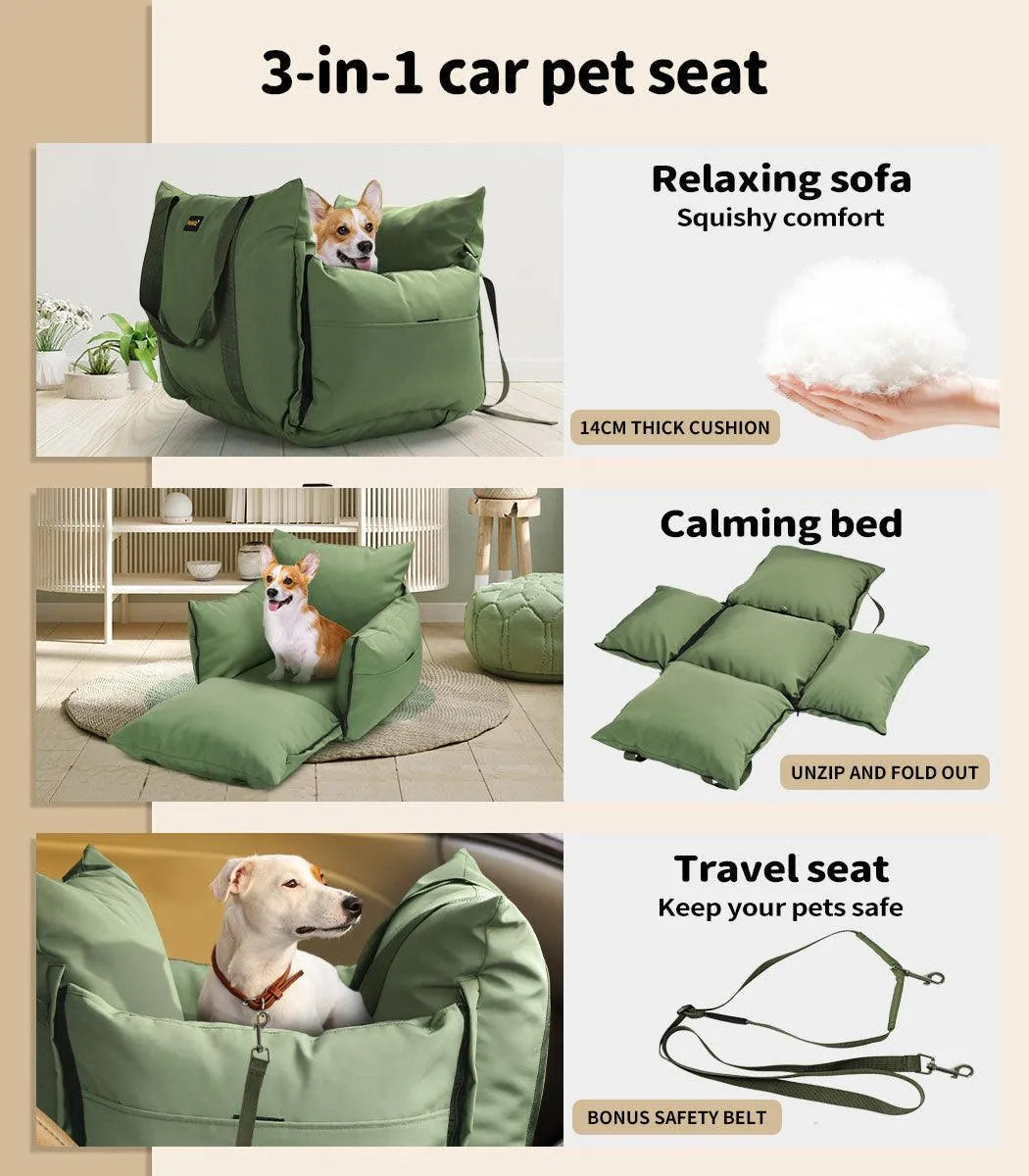Dog Car Carrier & Car Seat Carry Bag for Travel