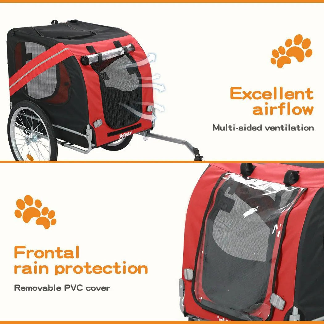 Pet Trailer Bike Foldable Pet Trailer Outdoor Cycling With Sunroof