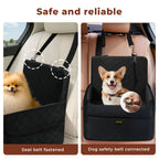 Pet Car Seat Booster Belt Pet Portable Travel Bed Easy Clean Washable Black