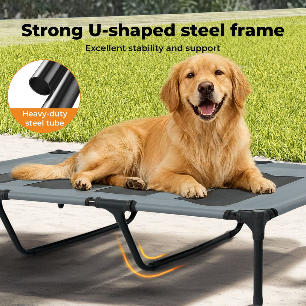 Elevated Pet Bed Raised Dog Bed Heavy Duty Outdoor Cooling Portable Bed