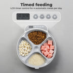 4 Meals Automatic Timer Pet Feeder Smart Chilled Wet Dry Food Dispenser
