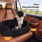 Pawz Dog Car Seat  Pet Car Seat  Elevated 10cm  Plush Oxford Black