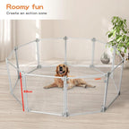 Pet Playpen Transparent Acrylic Clear Folding Dog Fence Kennel