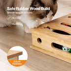 Cat Nail File Scratcher Large Solid Wood with Toy Balls for Indoor Cats