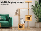 Cat Tree Scratching Post with Cat Face House