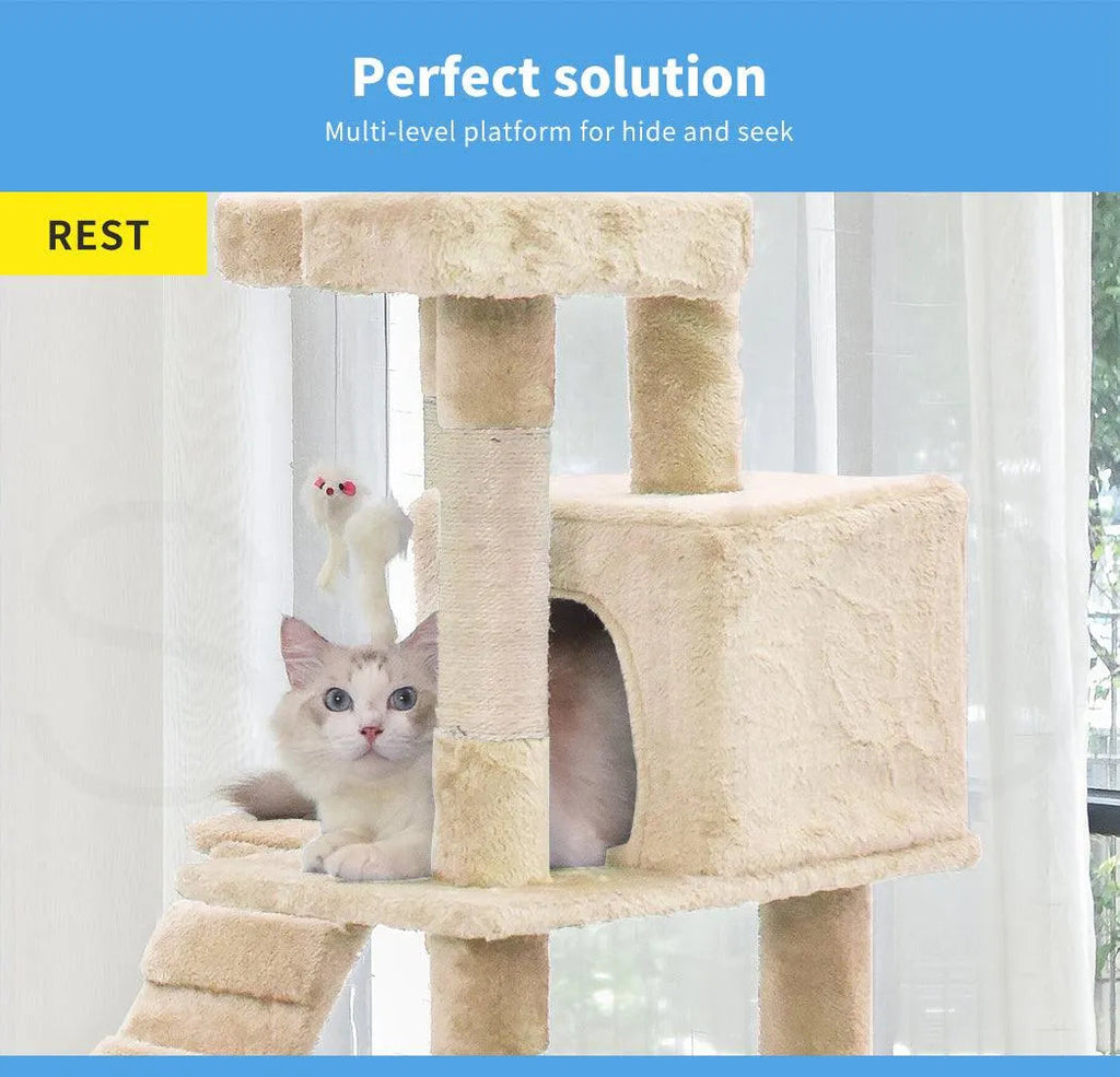 Cat Tree Scratcher Playground 210cm