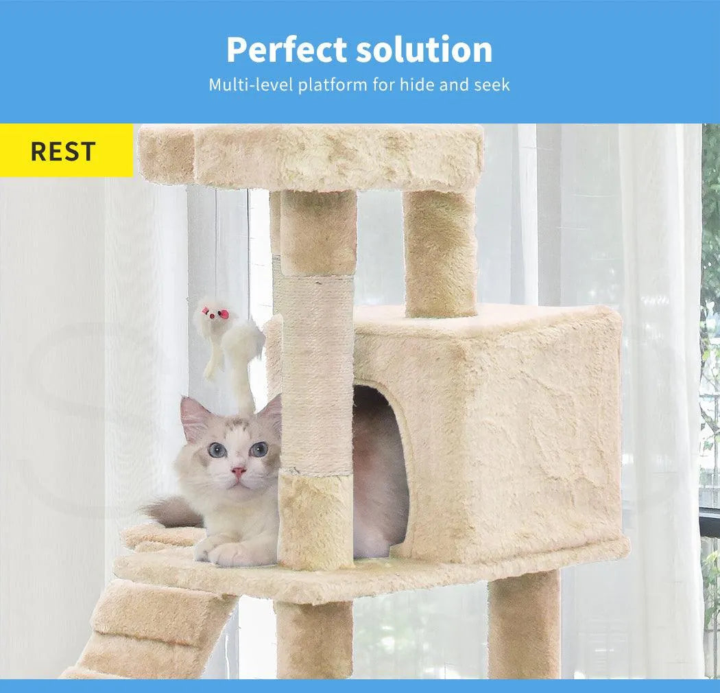 Cat Tree Scratcher Playground 210cm