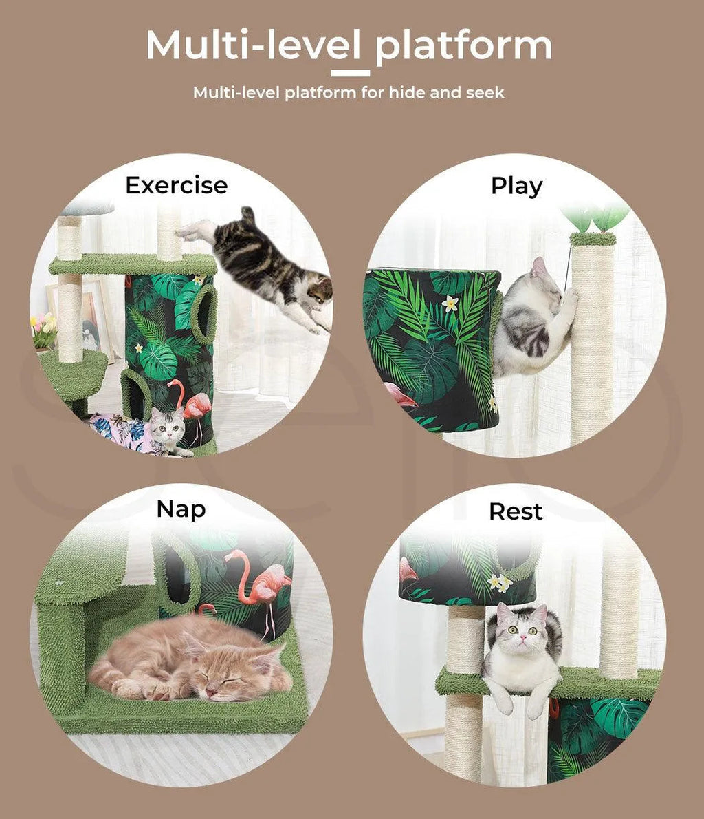 Cat Scratcher Post Cactus Multi Level Playground