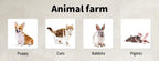 Wooden House Cat Elevated Double Feeder