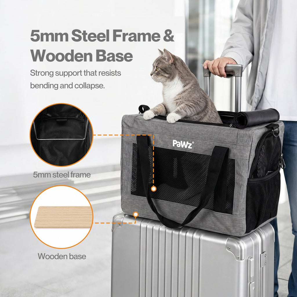 Cat Carrier Airline Approved 5mm Frame Mesh Windows  Oxford