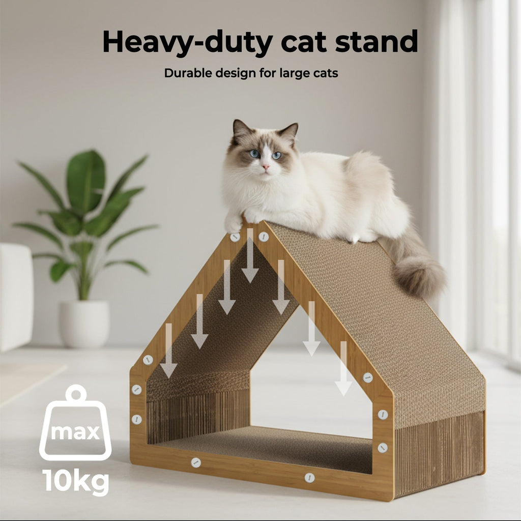 Cat Scratcher Board Bed Scratching Cardboard House Condo Toy Pad Recyclable
