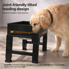 Elevated Dog Bowls Pet Feeder 6 Height Adjustable Raised Food Water Large