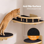 Pawz Cat Wall Shelves Corner Cat Tree with Guard Rail 15mm Pine Wood