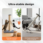 Cat Scratcher Scratching Post Natural Sisal Kitten Higher Stable Base 74cm